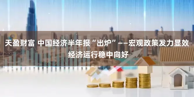 天盈财富 中国经济半年报“出炉”——宏观政策发力显效 经济运行稳中向好
