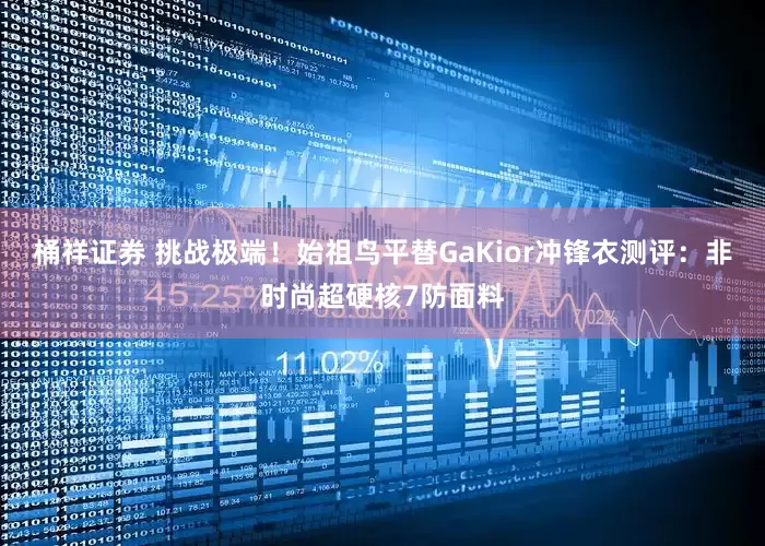 桶祥证券 挑战极端！始祖鸟平替GaKior冲锋衣测评：非时尚超硬核7防面料